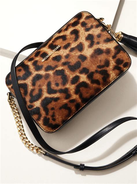 michael kors bag leopard|Michael Kors calf hair crossbody.